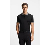 BOSS Polo Paddy in cotone elasticizzato con sistema di gestione dell'umidità - Style PL_GOC Chip Paddy, 50554583 Nero XL