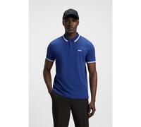 Polo da tennis da uomo BOSS Cotton Polo Shirt With Contrast Logo Details - medium blue XXL