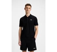 BOSS Polo Paddy sportiva in cotone mercerizzato con dettagli effetto reticolo - Style Paddy BOSS Open 25, 50545707 Nero XS