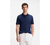 BOSS Polo regular-fit in jacquard di cotone e seta - Style L-Perry 141, 50565893 Blu scuro XL