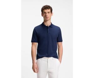BOSS Polo regular-fit in jacquard di cotone e seta - Style L-Perry 141, 50565893 Blu scuro XXXL