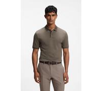 BOSS Polo regular-fit in jacquard di cotone e seta - Style L-Perry 141, 50565893 Marrone XXXL