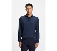 BOSS Polo regular fit in maglia di lana vergine - Style Lancione, 50476355 Blu scuro XL