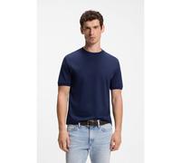 BOSS Polo regular fit in misto cotone e seta jacquard - Style L-Tesar 141, 50565889 Blu scuro L