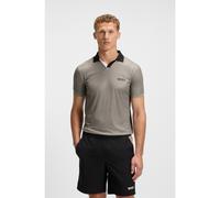 BOSS Polo ripstop dinamica a blocchi di colore con vestibilità slim fit - Style Palle TOC, 50543348 Grigio M