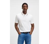 BOSS Polo slim fit in cotone con colletto a righe - Style Penrose 38, 50469360 Bianco M