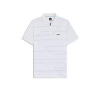 BOSS Polo slim fit in cotone con motivo stampato - Style Philix, 50549356 Bianco M