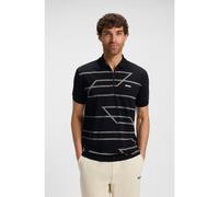 BOSS Polo slim fit in cotone con motivo stampato - Style Philix, 50549356 Nero XL