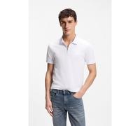 BOSS Polo slim fit in cotone elasticizzato con toppa con logo - Style Passerzip, 50537507 Bianco M