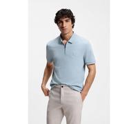 BOSS Polo slim fit in cotone elasticizzato con toppa con logo - Style Passerzip, 50537507 Celeste XXL