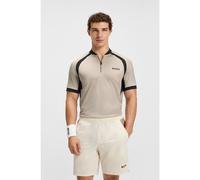 BOSS Polo slim fit in jersey mesh con colletto con zip - Style PL_TOC Matchball, 50549498 Beige chiaro XXXL