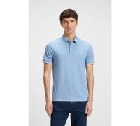 BOSS Polo slim fit in piqué di cotone elasticizzato - Style Passertip, 50507699 Celeste XXL