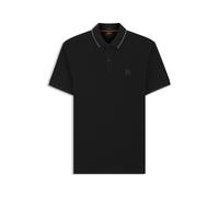 BOSS Polo slim fit in piqué di cotone elasticizzato - Style Passertip, 50507699 Nero 4XL