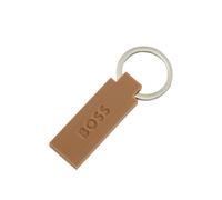 BOSS Portachiavi con logo in ottone e silicone color cammello - Style Key ring Edge Iconic Camel, 58138503 Marrone pz.