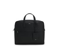 BOSS Portadocumenti con pannello con monogramma e logo goffrato in lamina color argento - Style Zair_MN_S doc case, 50552587 Nero pz.