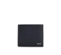 BOSS Portafoglio bifold in pelle martellata con logo in metallo - Style New Crosstown_8cc, 50529496 Blu scuro pz.