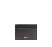 BOSS Portatessere con monogramma e logo goffrato in lamina - Style Zair_MN_S card, 50552845 Marrone scuro pz.