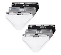 BOSS Slip in cotone elasticizzato con elastico in vita con logo in confezione da tre - Style Brief 3P Power, 50475273 Bianco / Grigio / Nero XXL