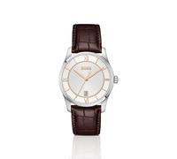 BOSS Principle Prestige orologio con quadrante bianco-argento strutturato - Style PRINCIPLE, 58858230 Marrone scuro pz.