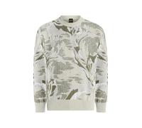 BOSS Pullover 'Afloralo' stucco / oliva / offwhite Uomo - Abbigliamento - Pullover e cardigan - Pullover - Pullover girocollo BOSS M