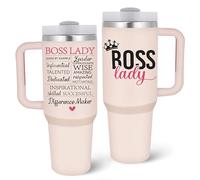 Boss Regali per le donne, Boss Lady Regali per le donne, Queen Boss 1,134 g, Bicchiere da viaggio Boss Lady, Apprezzamento Regali per Boss Donna, Regali ispiratori per capi Leader Femminile