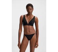 BOSS Reggiseno a triangolo in pizzo con monogramma e rifinitura in metallo brandizzata - Style TRIANGLE B LACE, 50520390 Nero 2D