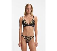 BOSS Reggiseno a triangolo ricamato con ciondolo monogrammato Double B - Style DAHLIA_TRIANGLE, 50570076 Nero a motivi XL