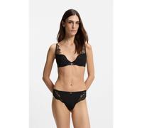 BOSS Reggiseno con ferretto ricamato con monogramma Double B - Style SPACER PLUNGE_GINGKO, 50556287 Nero 2D