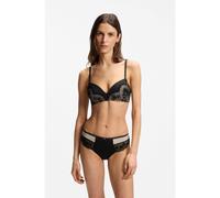 BOSS Reggiseno imbottito in pizzo e rete - Style SOFT PUSH UP_AURORA, 50566452 Nero S