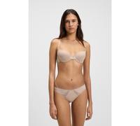 BOSS Reggiseno in microfibra con ferretto e inserti in pizzo - Style DEMI_B.PURE, 50545336 Beige chiaro 2D