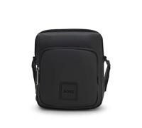 BOSS Reporter bag in tessuto rivestito con toppa con logo - Style Oryo_NS Zip, 50548183 Nero pz.