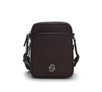 BOSS Reporter bag in twill con monogramma Double B - Style B_Icon_NS Crossb, 50523462 Marrone scuro pz.
