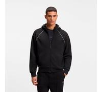 BOSS Felpa con cappuccio in misto cotone con zip e profili - Style SW_Join Saggy, 50553575 Nero XL