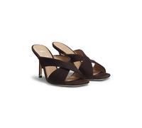 BOSS Sandali in pelle scamosciata con cinturini incrociati - Style Charlize_SaMule90_SD, 50563356 Marrone scuro 42