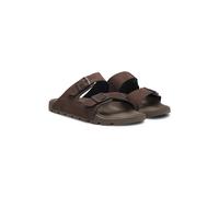 BOSS Sandali slider con doppia fascetta e fibbie con logo - Style Surfley_Sand_mf, 50563157 Marrone scuro 41