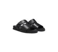 BOSS Sandali slider in pelle con fascetta con chiusura a strappo - Style Hedrik_Slon_budstr, 50563153 Nero 41