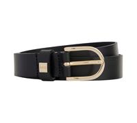 BOSS Cintura in pelle italiana con fibbia dorata - Style Scarlet B. 2,5cm N-R, 50480650 Nero 75