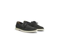BOSS Scarpe da barca in pelle scamosciata con suola a contrasto - Style Sienne_Boat_sd, 50563130 Grigio scuro 45