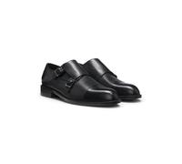 BOSS Scarpe double monk in pelle con dettaglio traforato - Style Tayil_Monk_bupf, 50563122 Nero 46