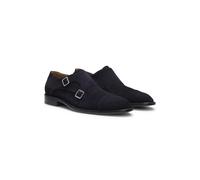 BOSS Scarpe monk in pelle scamosciata con cinturino doppio - Style Derrek_Monk_sdctfd, 50562235 Blu scuro 43.5