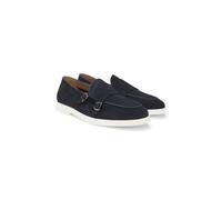 BOSS Scarpe monk in pelle scamosciata con suola a contrasto - Style Sienne_Monk_sd, 50541760 Blu scuro 45