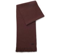 BOSS Sciarpa in maglia di lana vergine con dettaglio logo - Style Albas, 50495340 Marrone scuro pz.