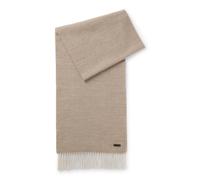 BOSS Sciarpa double-face in lana con etichetta con logo - Style Naster_Re_35*180, 50572414 Marrone chiaro pz.