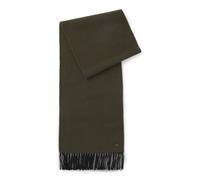 BOSS Sciarpa in cashmere double-face con frange ritorte - Style Foris_30*196, 50551679 Verde pz.