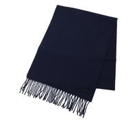 Boss - Sciarpa in Lana con Dettagli a Frangia - - Accessories - Uomo - Blu - ONE SIZE