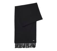 BOSS Sciarpa in lana tessuta con rivetto con logo - Style Zesy_35*180, 50517216 Nero pz.