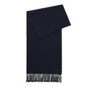 BOSS Sciarpa realizzata in Italia in lana con toppa con logo - Style Naster_35*180, 50517218 Blu scuro pz.