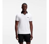 BOSS Active Polo slim fit con particolari a riga tipici del marchio - Style PL_TOC Serve 2, 50559200 Bianco S