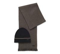 BOSS Set con berretto a coste e sciarpa a righe - Style Fortuno_SET, 50569472 Nero pz.