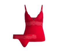 BOSS Set intimo con rifiniture in pizzo e ciondoli con logo in confezione regalo - Style VEST & THONG GIFTSET, 50535805 Rosso XL